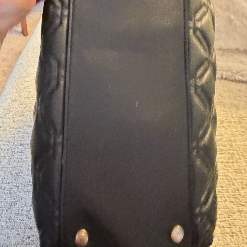 Kate Spade Astor Court Elena Black Quilted Leather Shoulder Bag 14.5x9.5 + charm - Picture 13 of 14